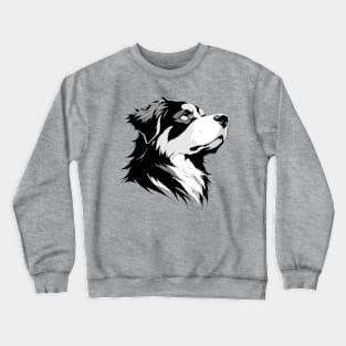 Stunning and Cool Estrela Mountain Dog Monochrome and Gold Portrait for Father's Day Crewneck Sweatshirt